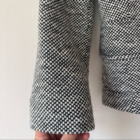 Philippe Adec Paris Womens Double Breasted Jacket Blazer Size 2 Black White - Picture 5 of 8